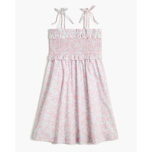 J. Crew Crewcuts Girls Starfish Smocked Ruffle‎ Cotton Dress Size 8